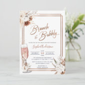 Invitation Boho Floral Brunch & Bubbly Fête des mariées (Debout devant)