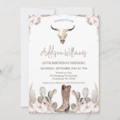 Invitation Boho Floral Cactus Rodeo 30e anniversaire Invitati (Devant)