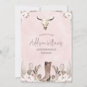 Invitation Boho Floral Cactus Rodeo 30e anniversaire Invitati (Dos)