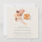 Invitation Boho Floral Coffee Bridal Shower Brunch (Devant)