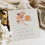 Invitation Boho Floral Coffee Bridal Shower Brunch<br><div class="desc">Fall in love with these romantic invitations for autumn bridal shower brunches or coffee themed showers. Elegant design features a soft off-white background graced with a bouquet of pastel earth tone boho watercolor flowers flanking a perfectly prepared caffe latte.</div>