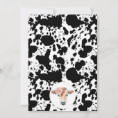 Invitation Boho Floral Cow Black Cow Baby shower d'impression (Dos)