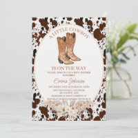 Boho Floral Cowhal Boots Baby shower
