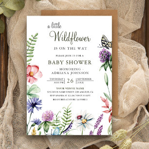 Invitation Boho Floral de printemps Un peu de bébé sauvageonn