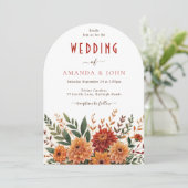 Invitation Boho Floral Divine All Seasons Mariage (Debout devant)