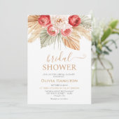 Invitation Boho Floral Elegant Automne Fête des mariées été (Debout devant)