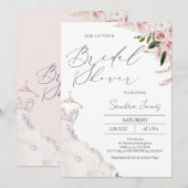 Invitation Boho Floral et Fête des mariées vestimentaire (Devant / Derrière)