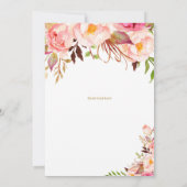 Invitation Boho Floral et Gold Surprise 60e anniversaire (Dos)