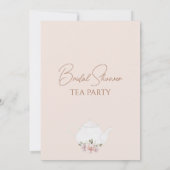 Invitation Boho Floral Eucalyptus Tea Party Fête des mariées (Dos)