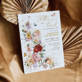 Invitation Boho Floral Fairy Princess Garden Fête d'anniversa