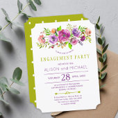 Invitation Boho floral fête de fiançailles de printemps