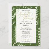 Invitation Boho Floral Frame Lily Valley Gold Fête des mariée (Devant)