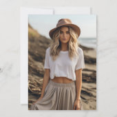 Invitation Boho Floral Frame Photo Graduation (Dos)