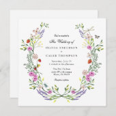 Invitation Boho Floral Garden Mariage (Devant / Derrière)