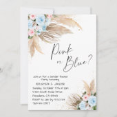 Invitation Boho Floral Genre Revevela Party (Devant)