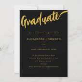 Invitation Boho Floral Graduate Photo Script Graduate Party (Dos)