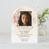 Invitation Boho Floral Graduation Party (Debout devant)