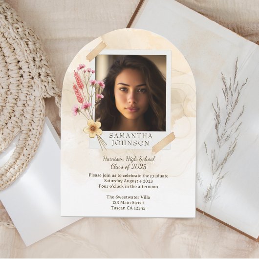 Invitation Boho Floral Graduation Party