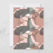 Invitation Boho Floral Green & Pink Champagne Brunch & Bubbly (Dos)