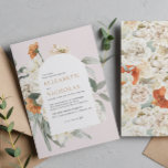 Invitation Boho Floral Greenery Mariage botanique<br><div class="desc">La magie printanière pure regorge de cette palette aux teintes florales et boho. L'orange ancienne et douce prend la tête tandis que la pêche et le cuivre fournissent le complément parfait et réchauffent l'ensemble de ce combo de refroidissement. Ecru neutre et lierre vert dessus, peint une palette enchanteresse parfaite pour...</div>