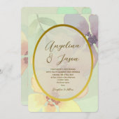 Invitation Boho Floral Greenery Mariage botanique (Devant / Derrière)