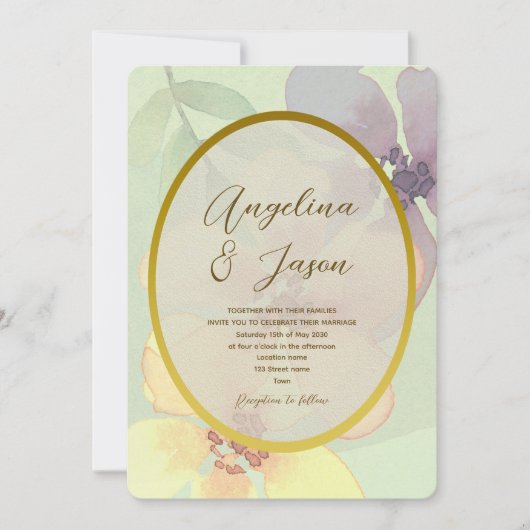 Invitation Boho Floral Greenery Mariage botanique (Devant)