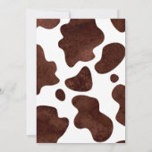 Invitation Boho Floral Highland Baby shower à la vache (Dos)