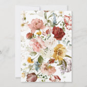 Invitation Boho Floral Highland Baby shower de vache Invitati (Dos)