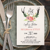 Invitation ©Boho Floral La chasse est terminée Couple Shower