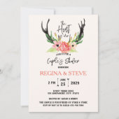 Invitation ©Boho Floral La chasse est terminée Couple Shower (Devant)