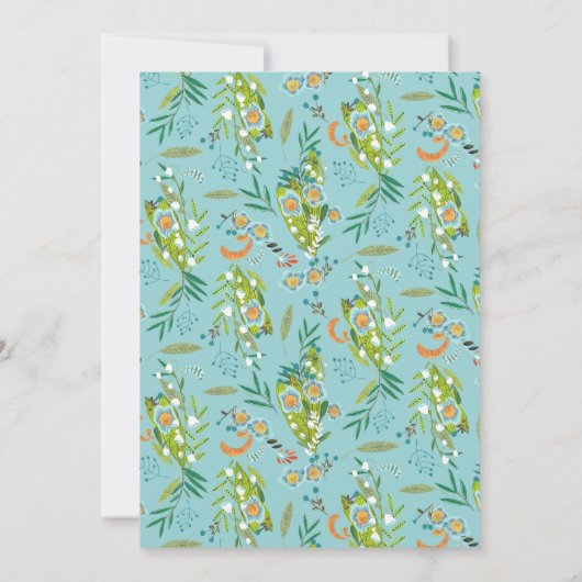 Invitation Boho Floral Lily de Vallée Mariage (Dos)