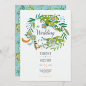 Invitation Boho Floral Lily de Vallée Mariage (Devant / Derrière)