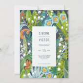Invitation Boho Floral Lily de Vallée Mariage (Devant)