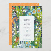 Invitation Boho Floral Lily de Vallée Mariage (Devant / Derrière)