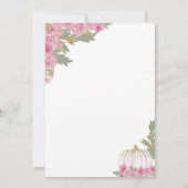 Invitation Boho Floral Little Citrouille Baby shower Invitati (Dos)