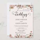 Invitation Boho Floral Mariage (Devant)
