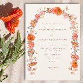 Invitation Boho Floral Mariage