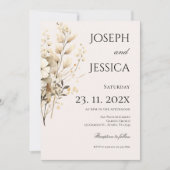 Invitation Boho Floral Mariage (Devant)