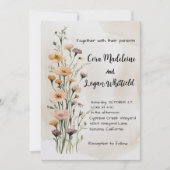Invitation Boho Floral Mariage (Devant)