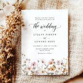 Invitation Boho Floral Mariage de automne