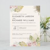 Invitation Boho Floral Mariage de automne d'automne (Debout devant)