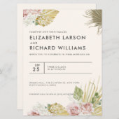 Invitation Boho Floral Mariage de automne d'automne (Devant / Derrière)