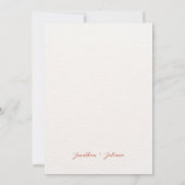 Invitation Boho Floral Mariage en terre cuite (Dos)