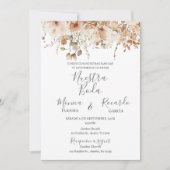 Invitation Boho Floral Mariage espagnol (Devant)