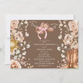 Invitation Boho Floral Mariage occidental (Devant)