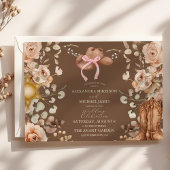 Invitation Boho Floral Mariage occidental