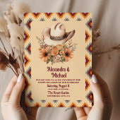 Invitation Boho Floral Mariage occidental