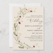 Invitation Boho Floral Mariage Wreath (Devant)