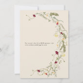 Invitation Boho Floral Mariage Wreath (Dos)