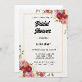 Invitation Boho floral moderne (Devant / Derrière)
